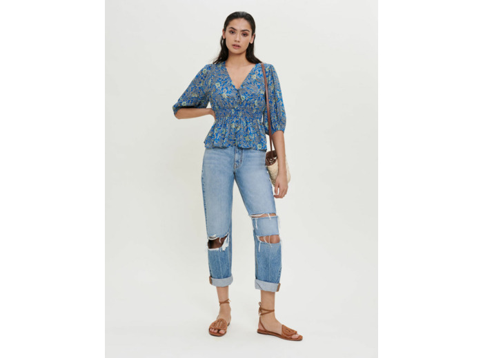 Top en viscose imprimé