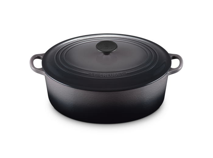 Cocotte ovale 31cm en fonte émaillée flint