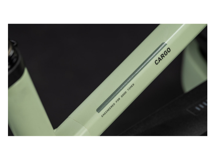 Vélo cargo électrique CARGO HYBRID 800 Vert Pois