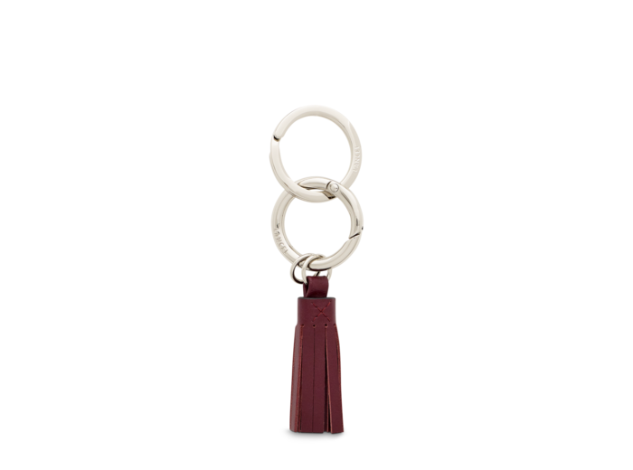 Charms de Lancel - Base porte-clés pompon personnalisable - Cassis