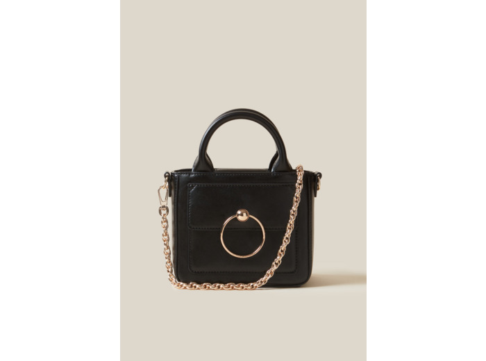 Mini sac Anouck cuir lisse chaîne