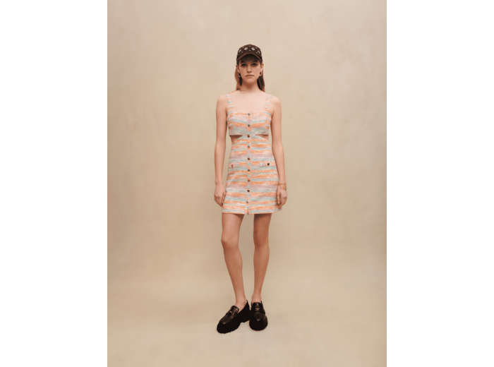 Robe courte à découpes