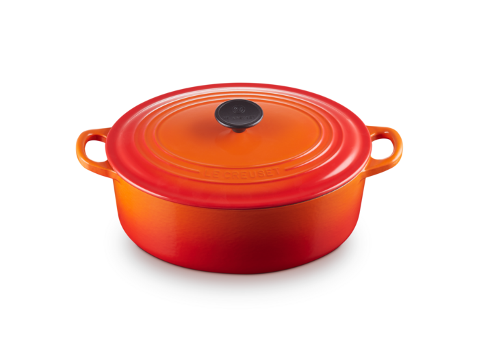 Cocotte ovale 29cm en fonte émaillée volcanique