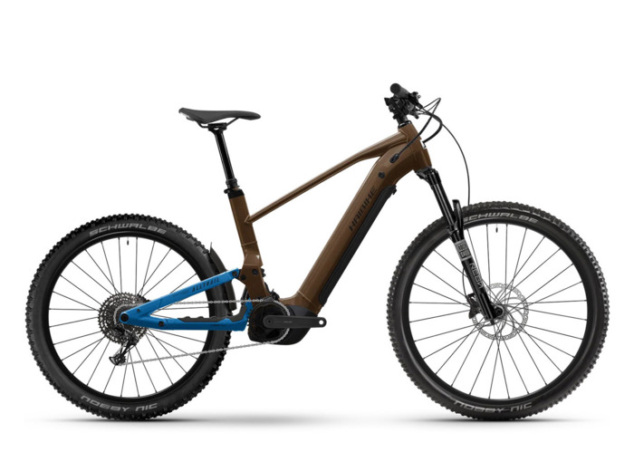 VTT tout suspendu électrique ALLTRAIL 6 Cuir/Bleu