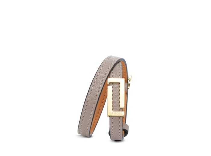 Pia de Lancel - Bracelet mini Pia deux tours - Cuir de chèvre grainé
