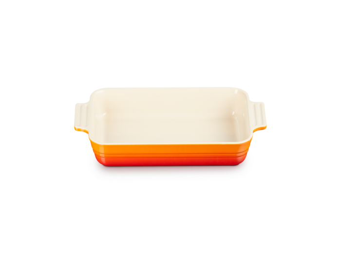 Plat rectangulaire classique 25cm en céramique volcanique