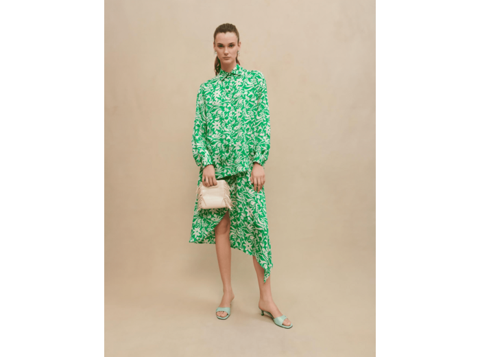 Chemise satinée imprimée