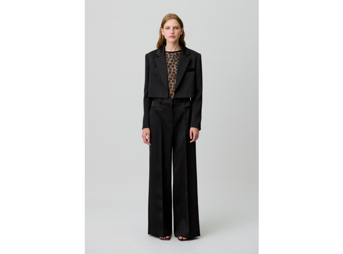 Pantalon tailleur satin