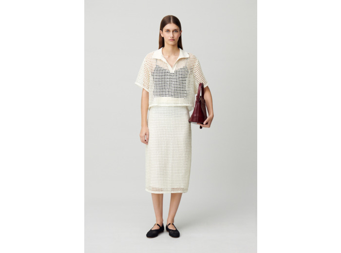 Top manches courtes crochet