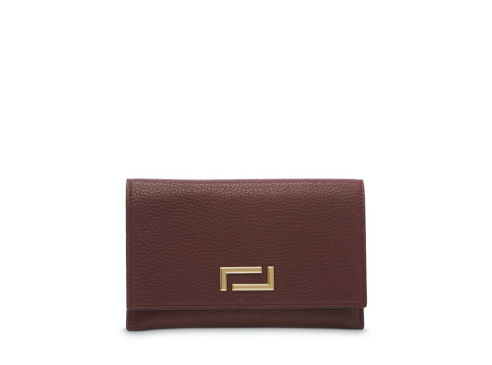 Pia de Lancel - Portefeuille combiné avec porte-cartes zippé amovible - Cassis