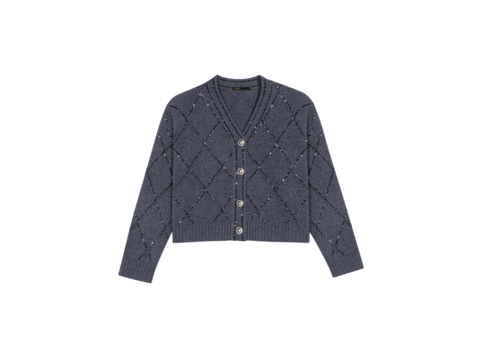Gilet en maille à sequins