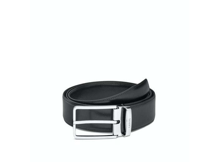 LOUIS - CEINT 35 LOUIS ARGENTE BRILLANT - Cuir lisse et métal