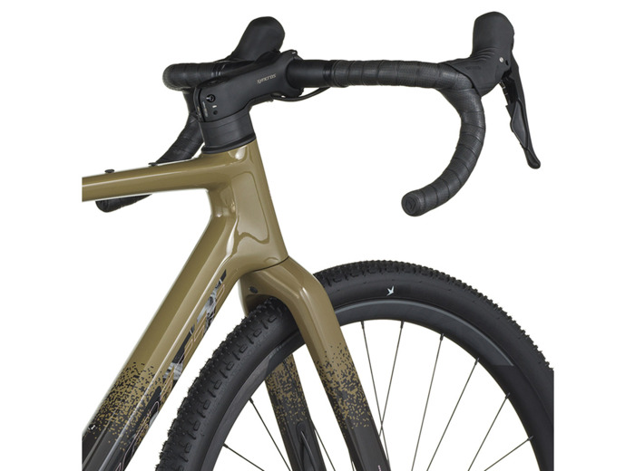 Vélo de gravel ADDICT GRAVEL 40 Vert Kaki/Noir Carbone