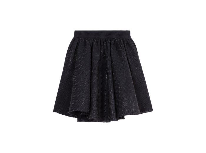 Jupe courte volumineuse à strass