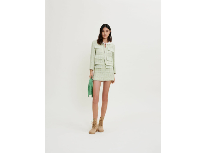 Veste en tweed avec brillance