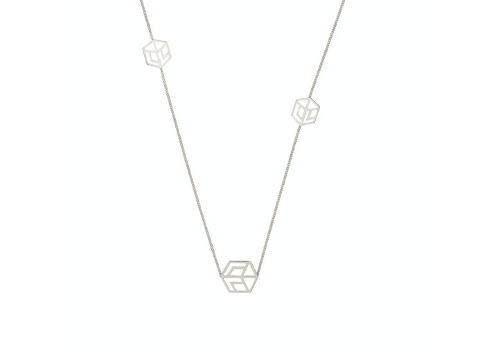 Logo Carré L - Sautoir Carré L - Nickel Brillant