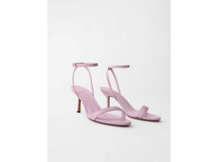 Sandales à talon brides fines en cuir