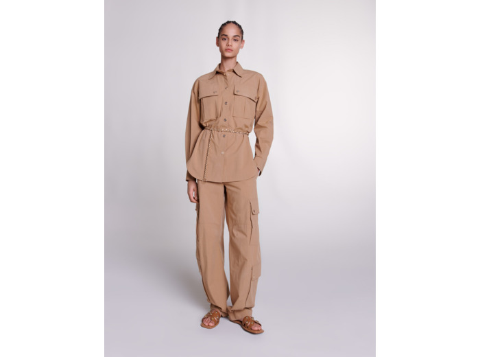 Chemise longue ceinturée