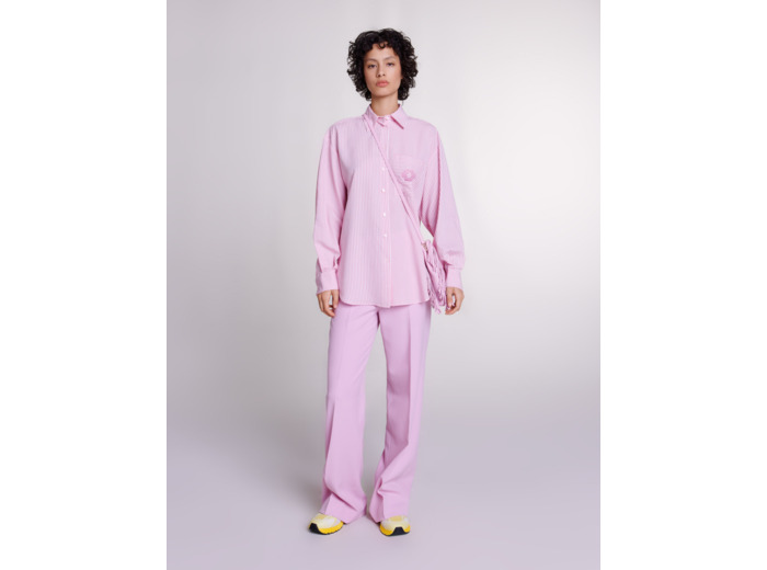 Chemise longue à rayures