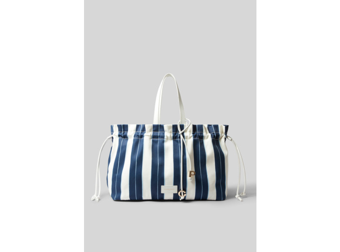 Grand sac cabas rayé
