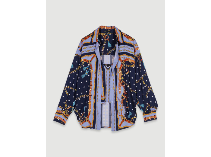 Chemise satinée imprimée