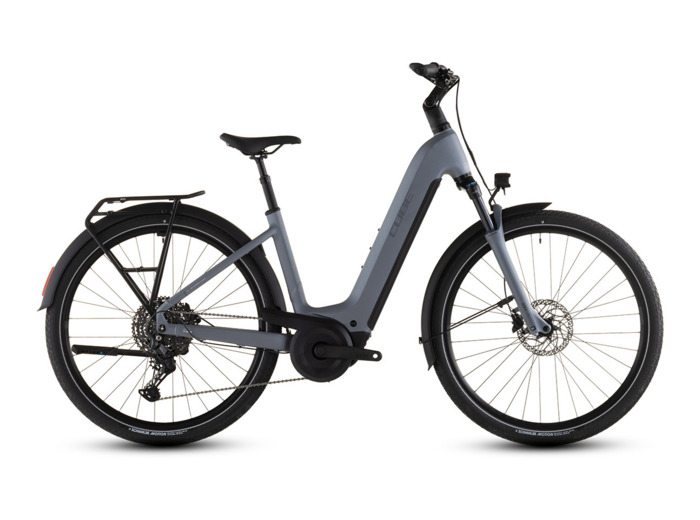 Vélo trekking électrique TOURING HYBRID PRO 800 Gris Perle/Gris