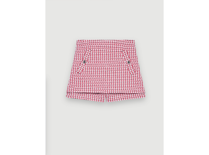 Short trompe-l’œil façon tweed