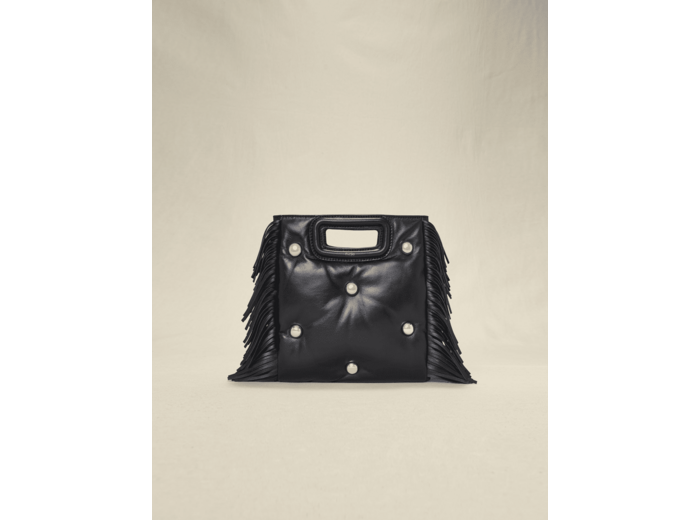 Sac M en cuir matelassé à studs