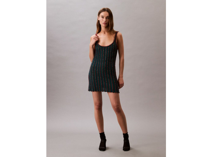 ROBE MINI À BRETELLES EN PERLES