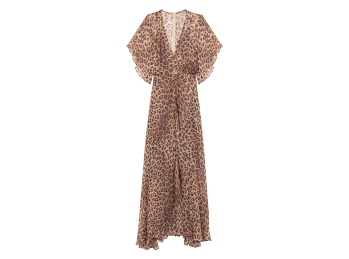 Robe longue imprimé léopard