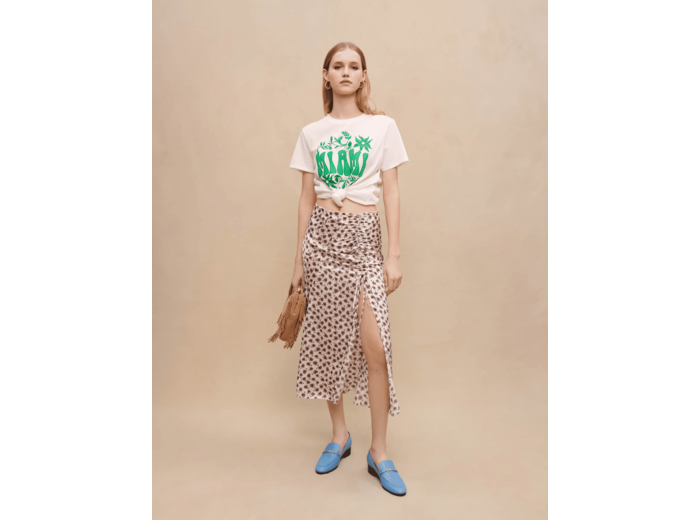 Jupe midi fendue