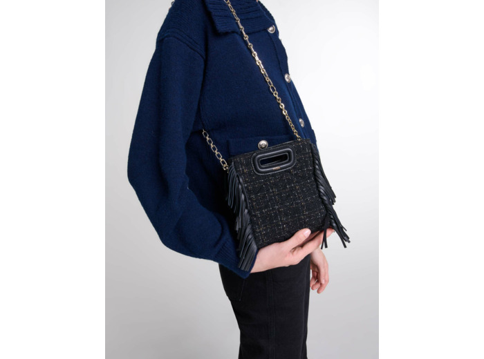 Sac M mini en tweed matelassé