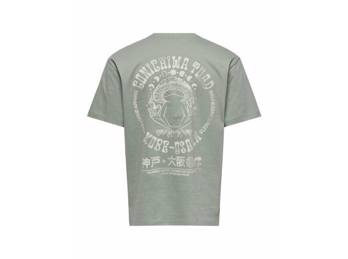T-shirt Homme ONSFRED LIFE RLX SS PRINT TEE NOOS Vert