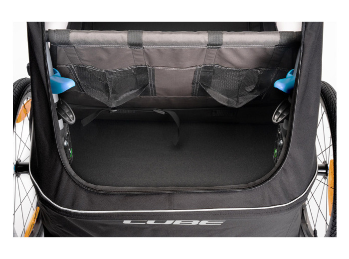 Remorque pour enfant 2 places DOUBLE PURE Noir/Gris
