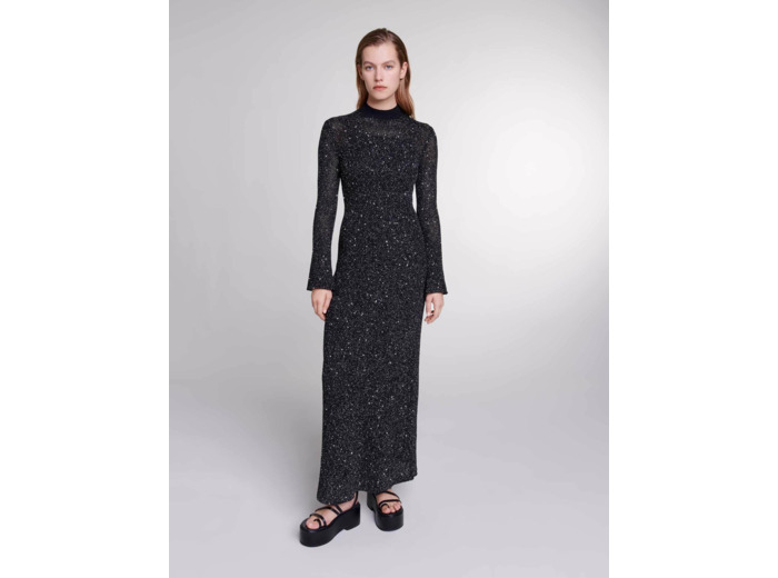 Robe longue en maille