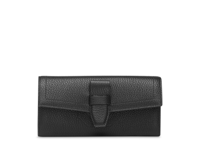 Neo Charlie de Lancel - Portefeuille slim rabat - Grand modèle - Noir