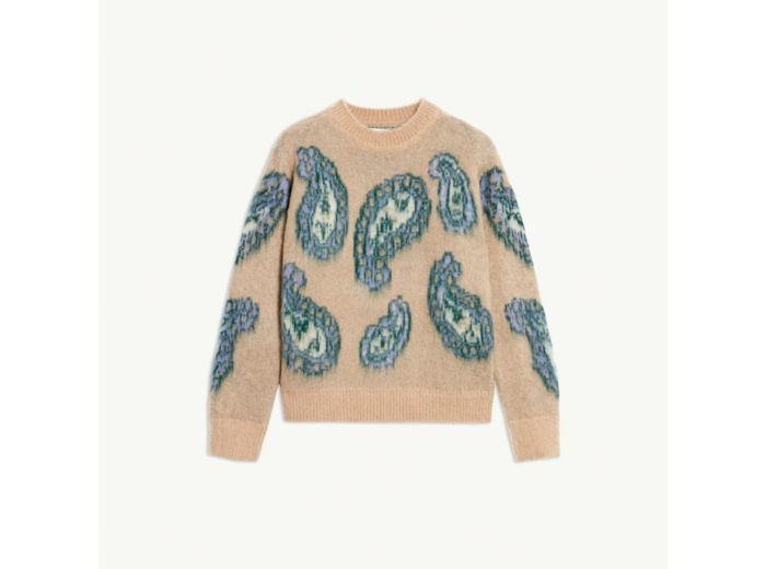 Pull en mohair à motif