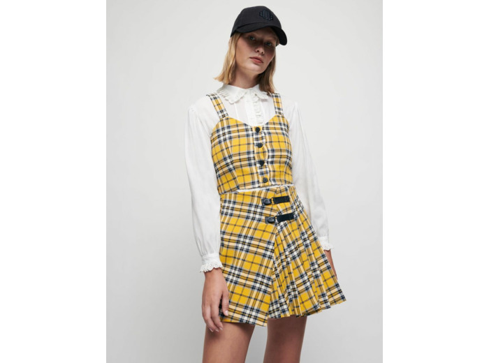 Jupe plissée à carreaux façon kilt