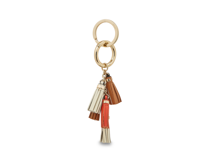 Cuir Pompon - Porte-clés mini pompons