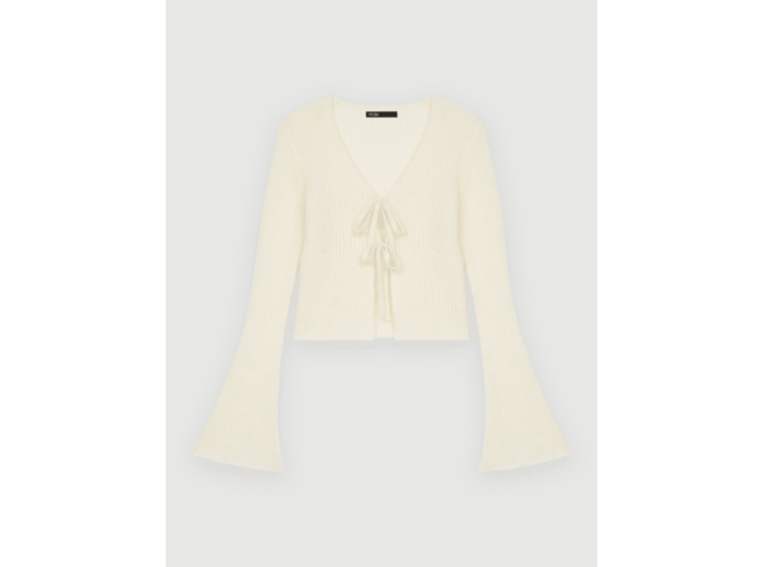Cardigan en maille stretch à liens