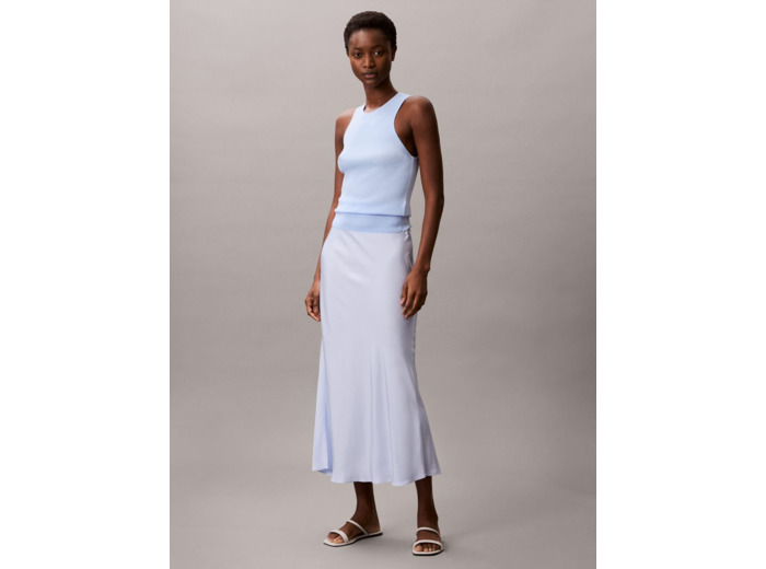 JUPE MIDI EN VISCOSE