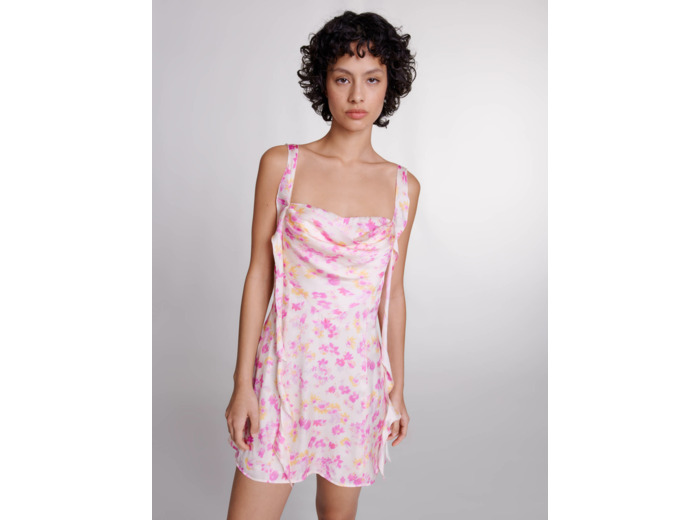 Robe courte à imprimé fleuri