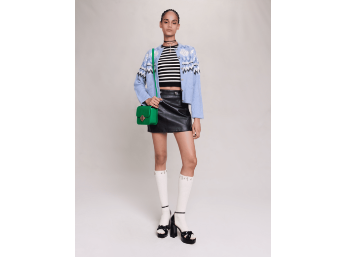 Jupe courte en cuir