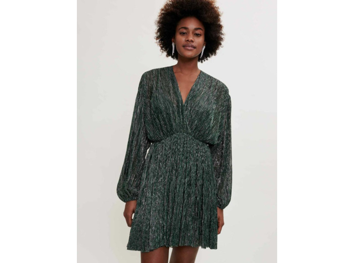 Robe patineuse en plissé