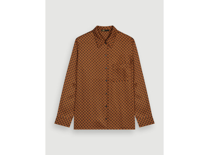 Chemise en satin imprimé mini Clover