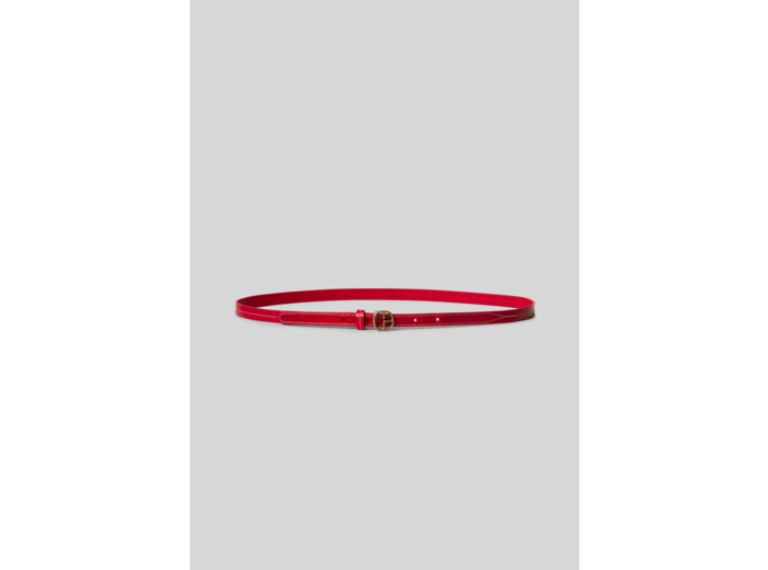 Ceinture cuir contrastée