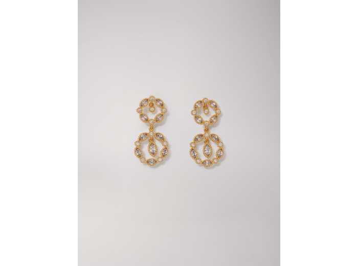 Boucles d'oreilles pendantes à strass