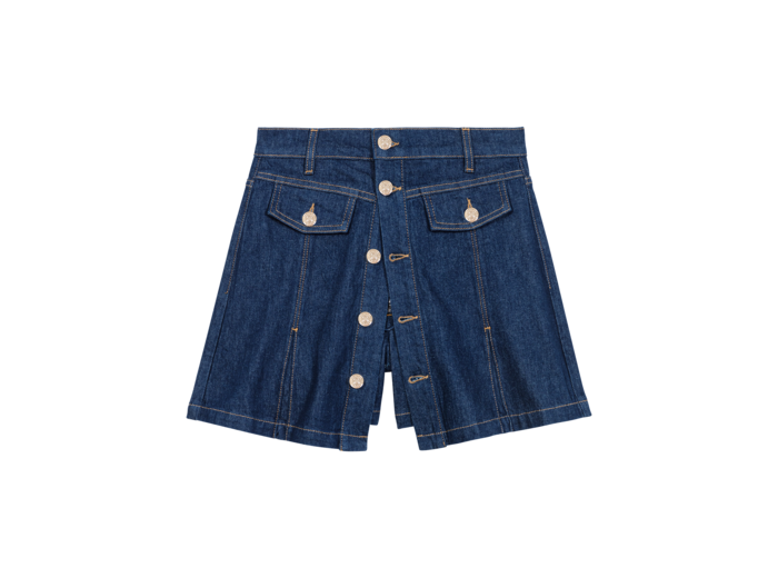 Short trompe l'œil en denim