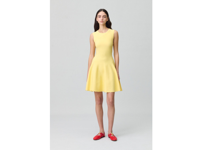 Robe courte patineuse fine maille