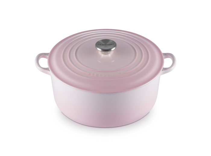 Cocotte ronde 28cm en fonte émaillée shell Pink